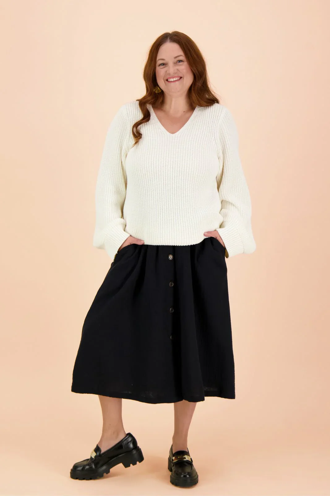 Button Skirt Black - Image 6