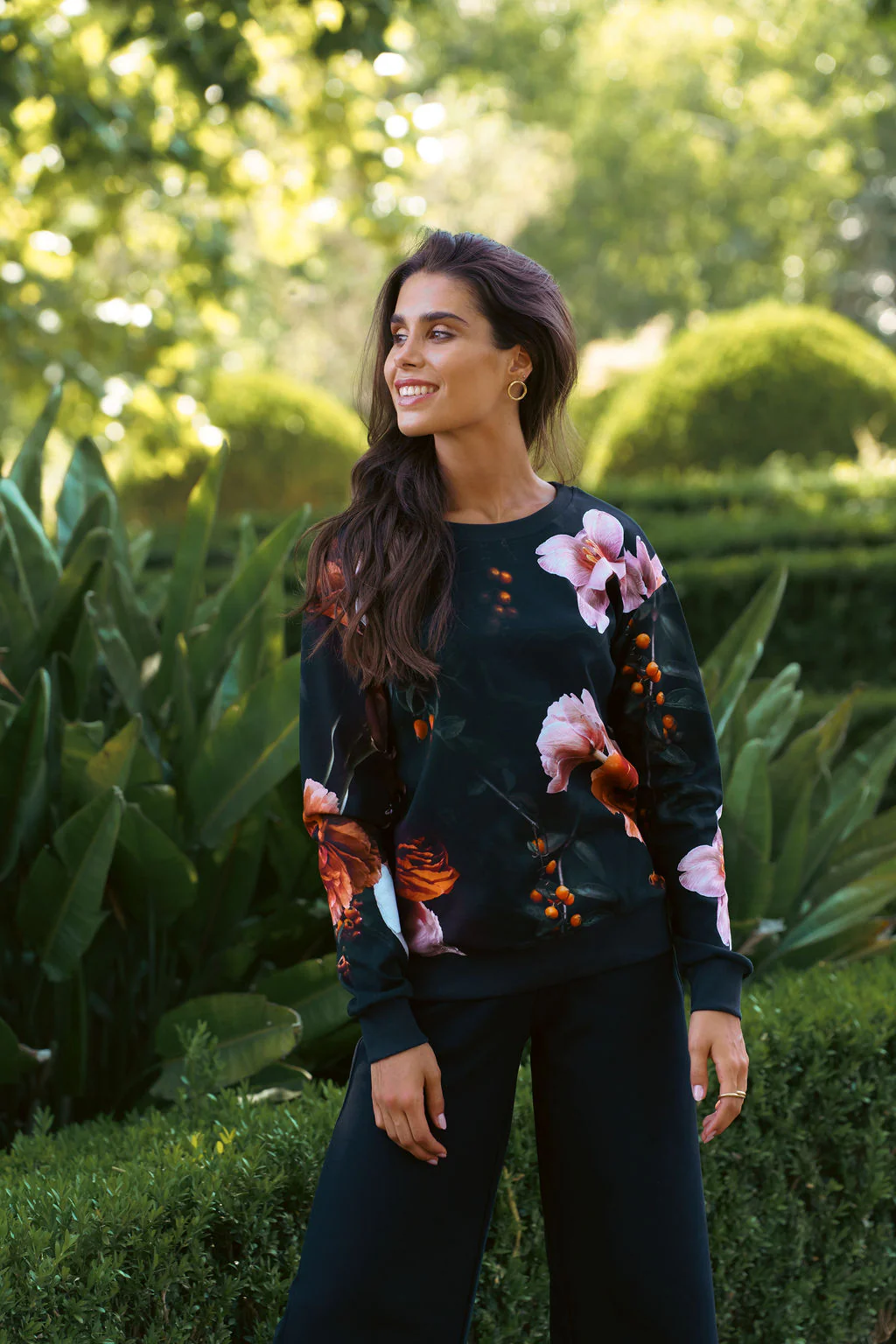 Casual Chic Print Shirt, Copper Flower - Image 5