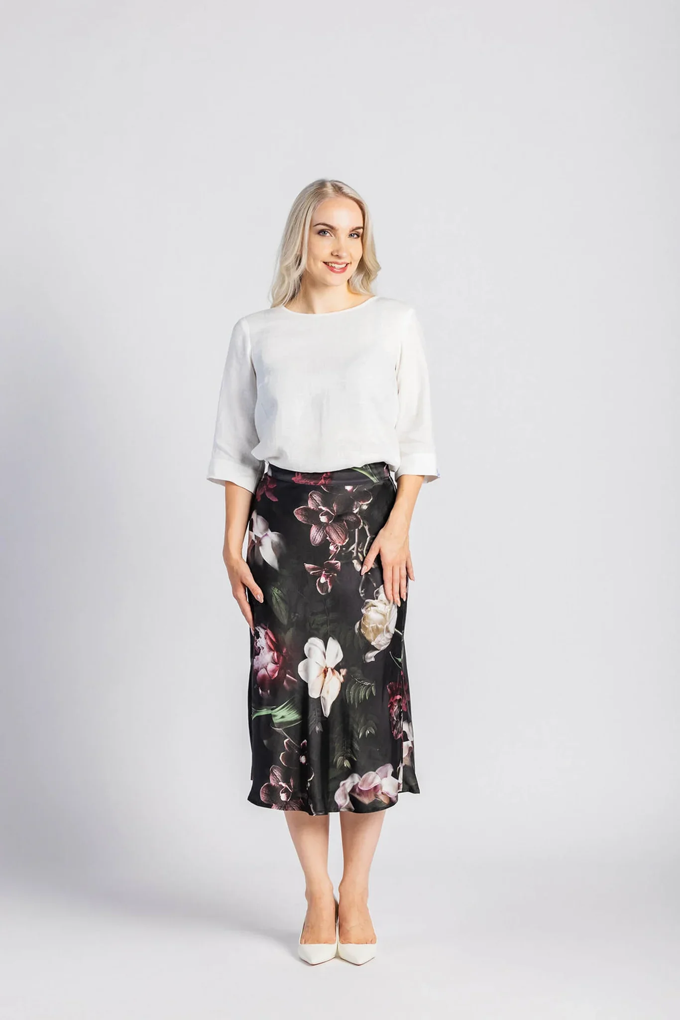 Classic Midi Skirt, Noir - Image 5