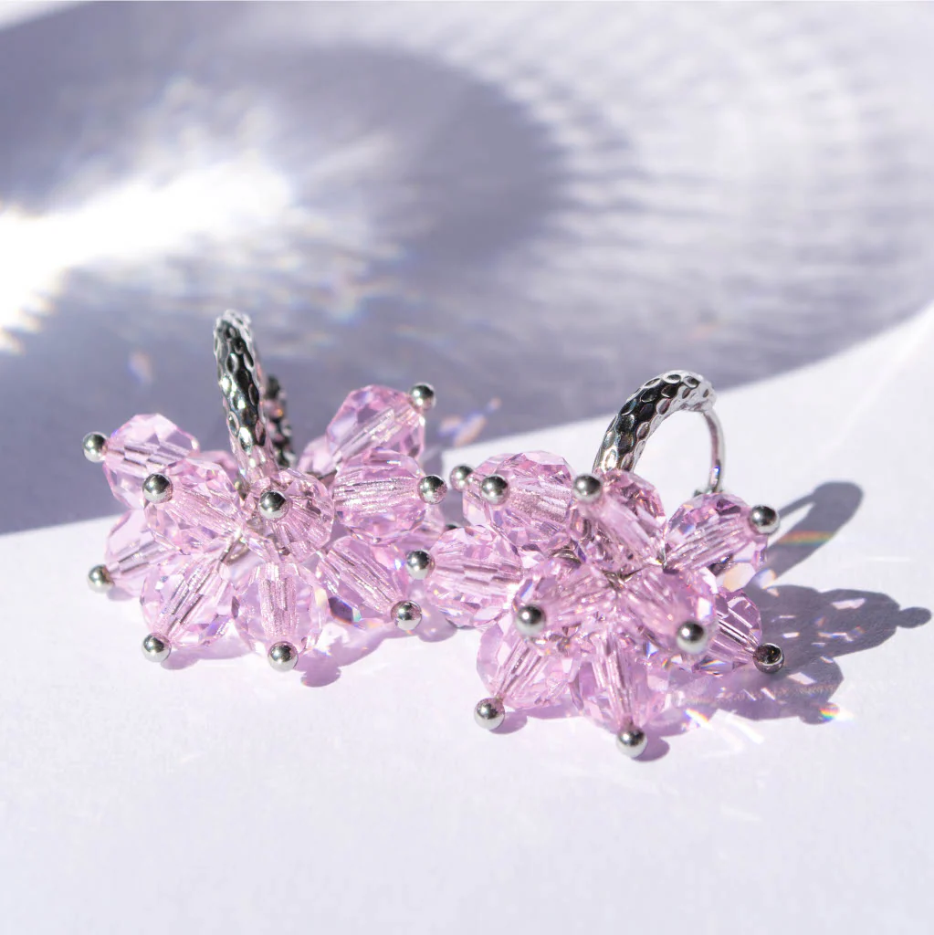 Crystal Pom Pom STEEL Korvakorut, useita värejä - Image 3