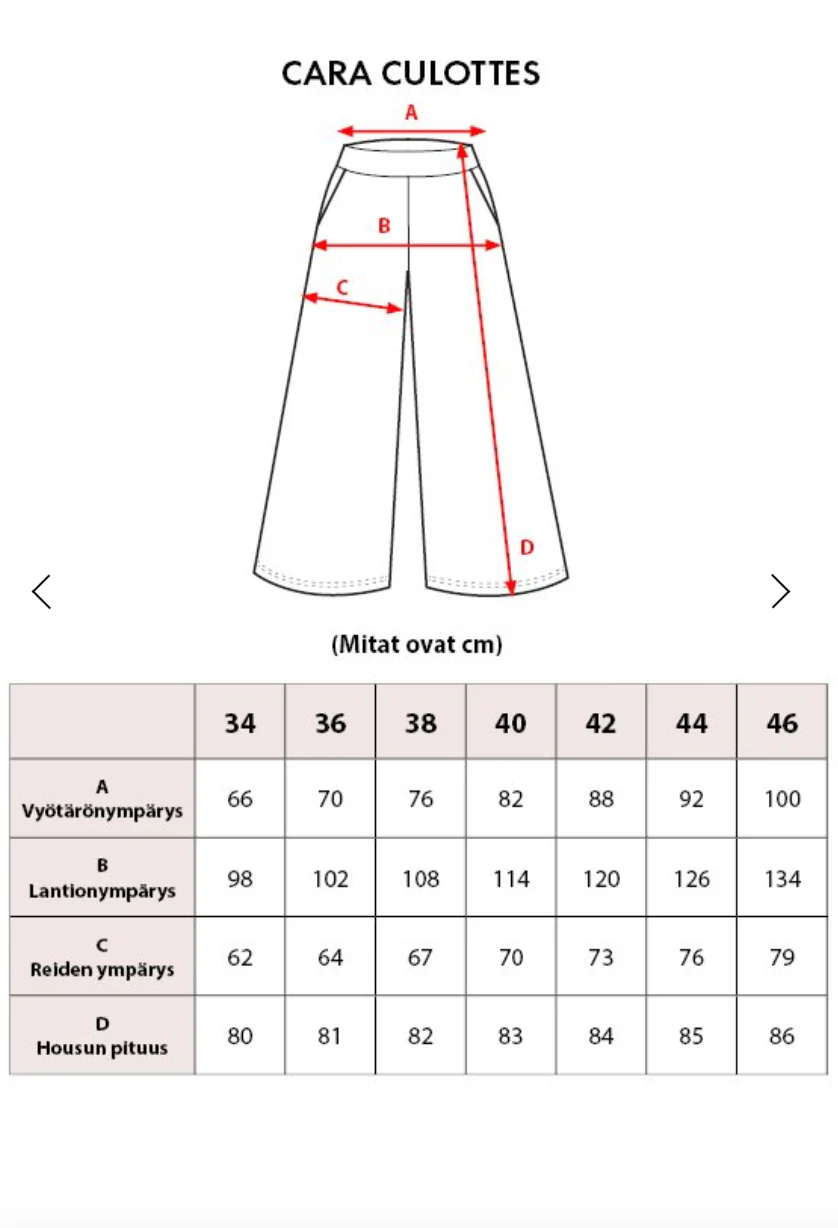 Cara culottes, Musta - Image 4