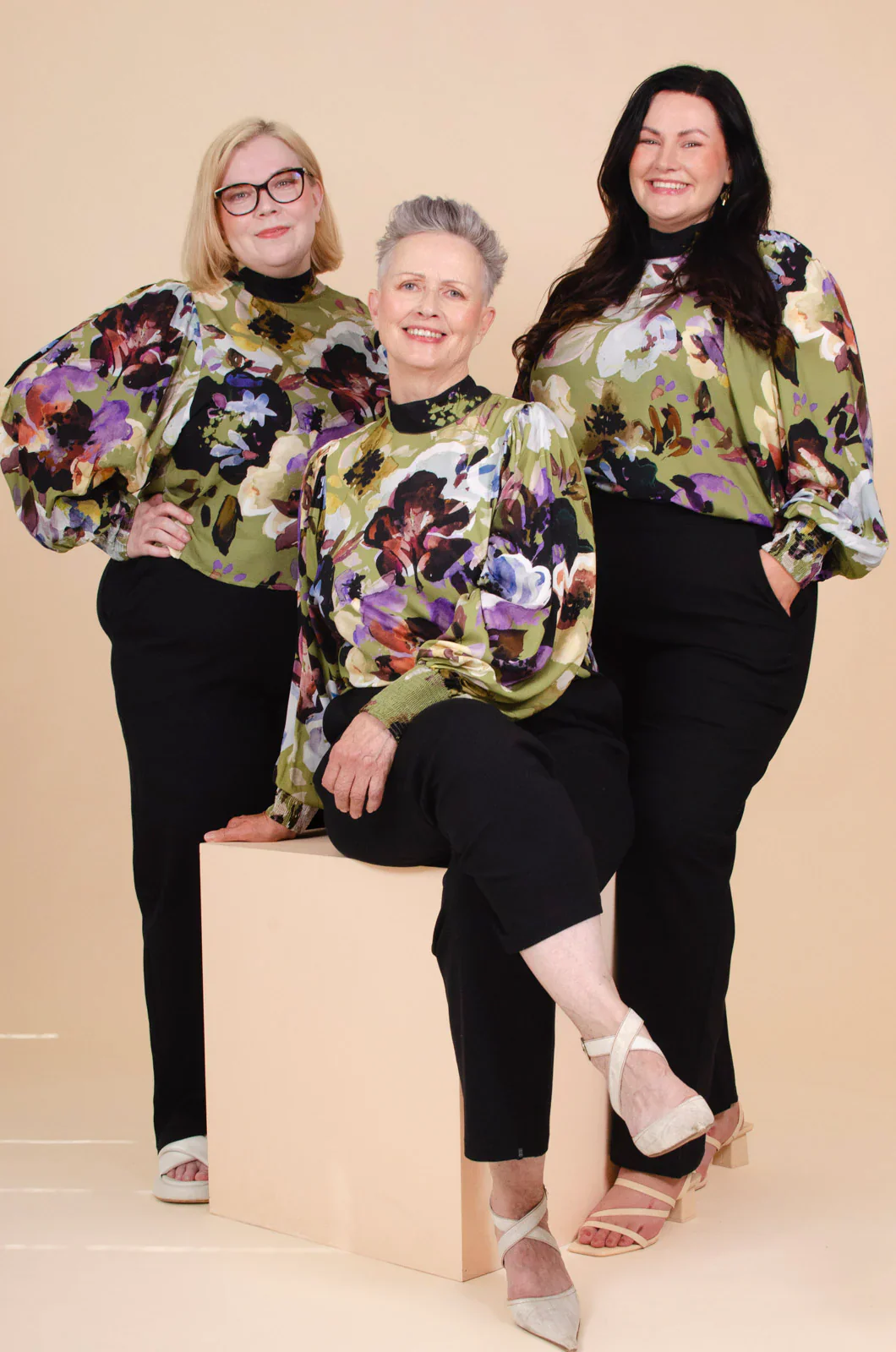 Puff Blouse, Olive Anemone - Image 4