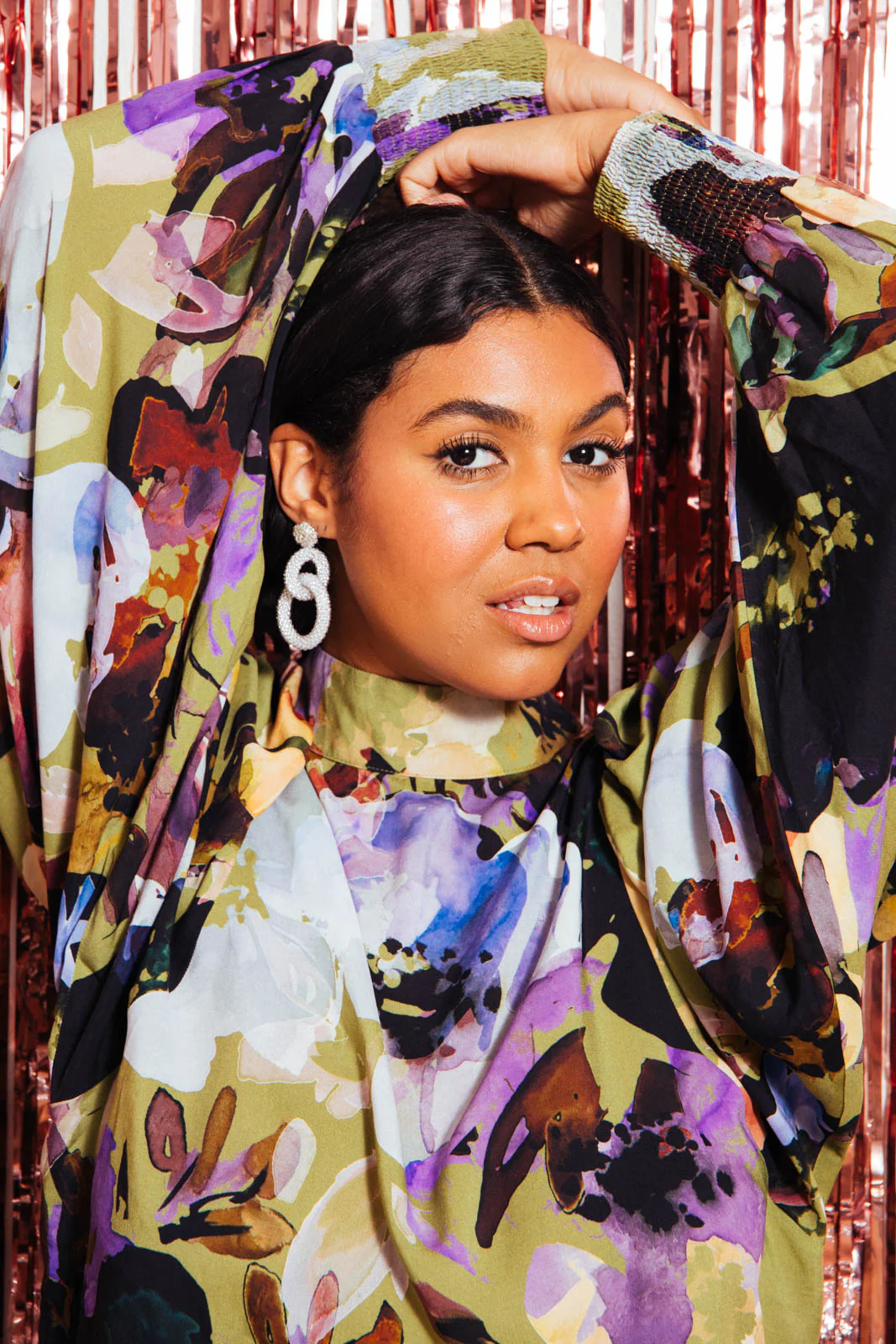 Puff Blouse, Olive Anemone - Image 5