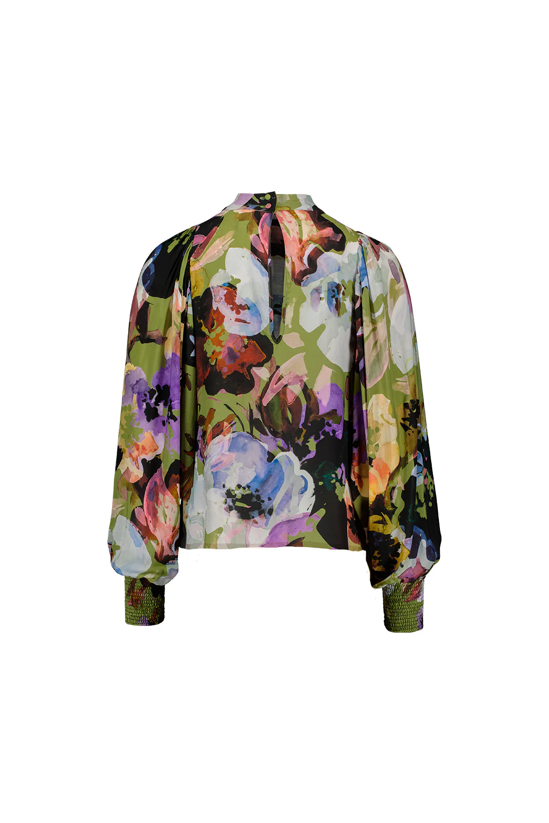 Puff Blouse, Olive Anemone - Image 8