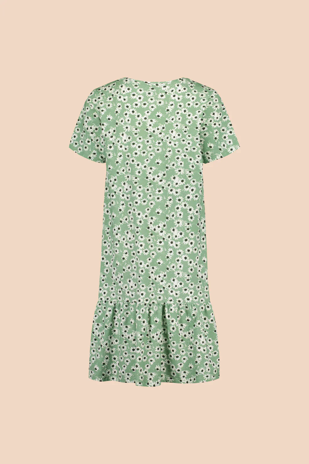 Ruffle T-Shirt Dress, Daisy Sage - Image 6