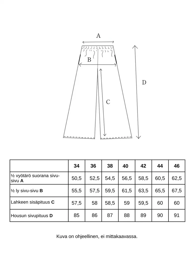 Säde Culottes, Musta - Image 4