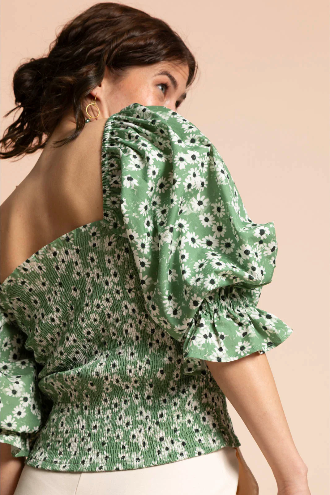 Smock Blouse, Daisy Sage - Image 3