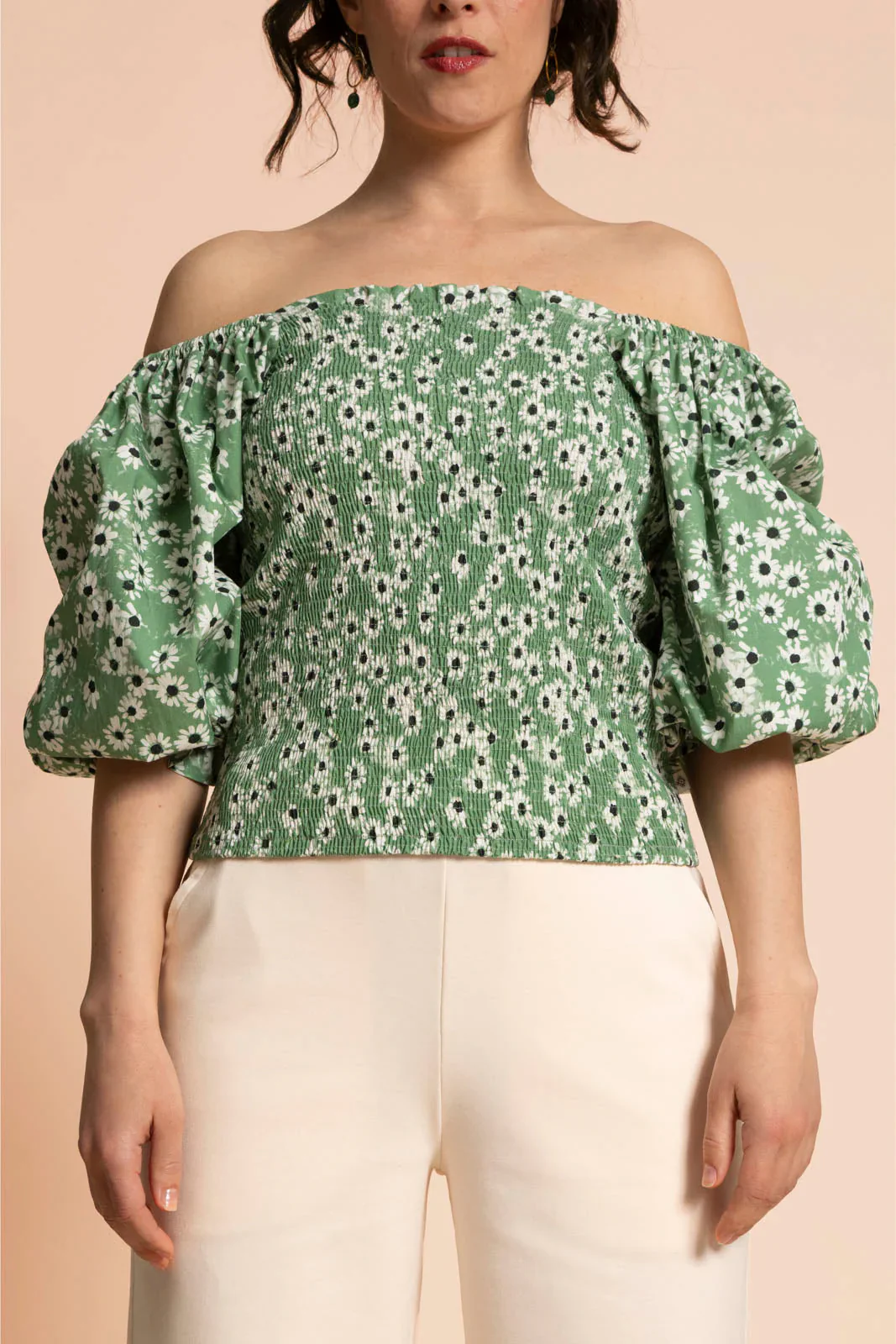 Smock Blouse, Daisy Sage - Image 5