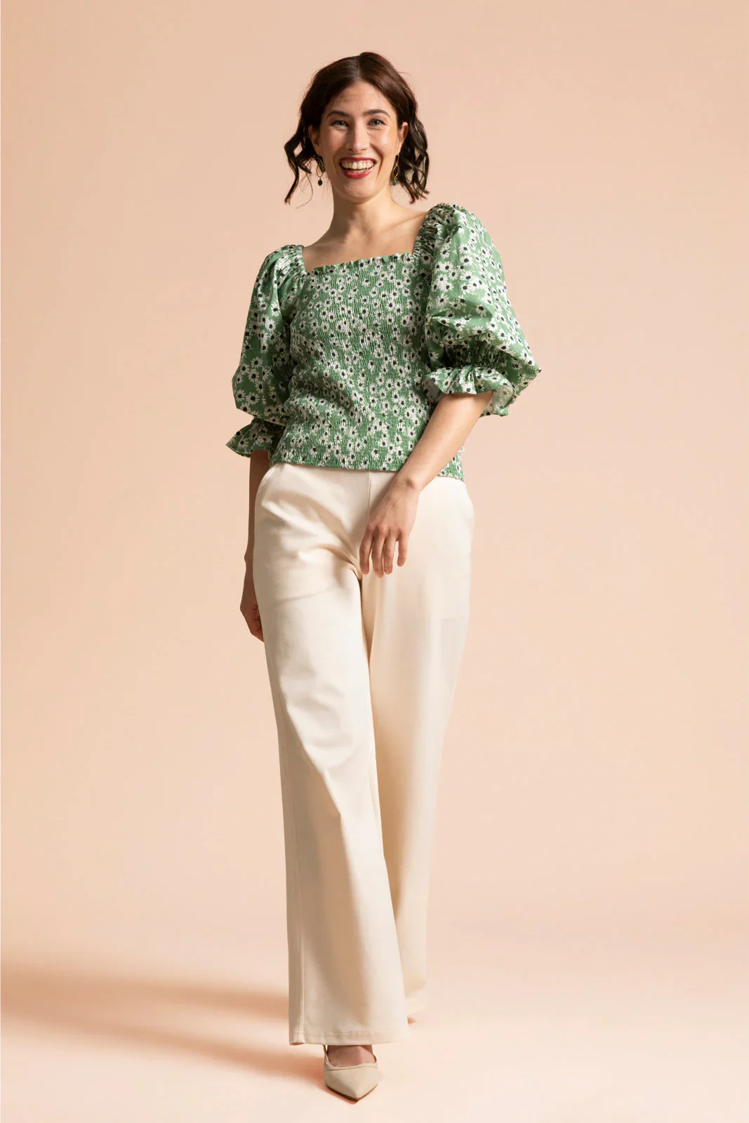 Smock Blouse, Daisy Sage - Image 6