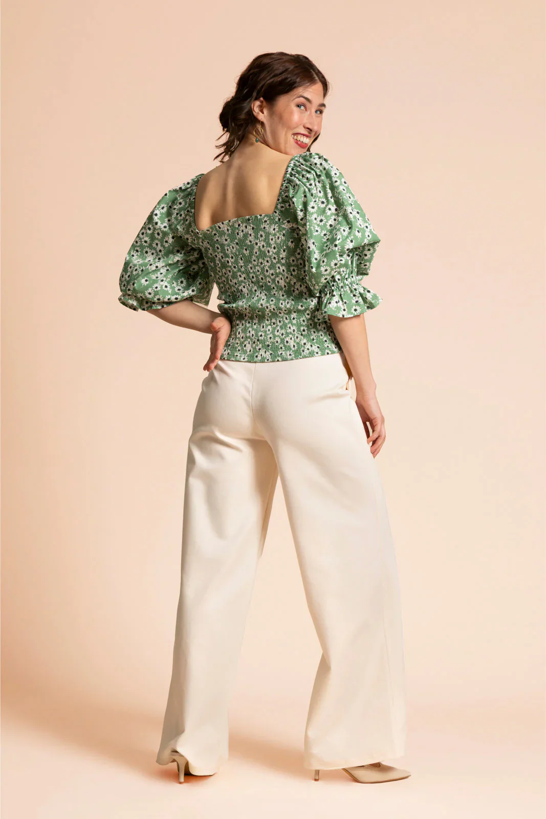 Smock Blouse, Daisy Sage - Image 7