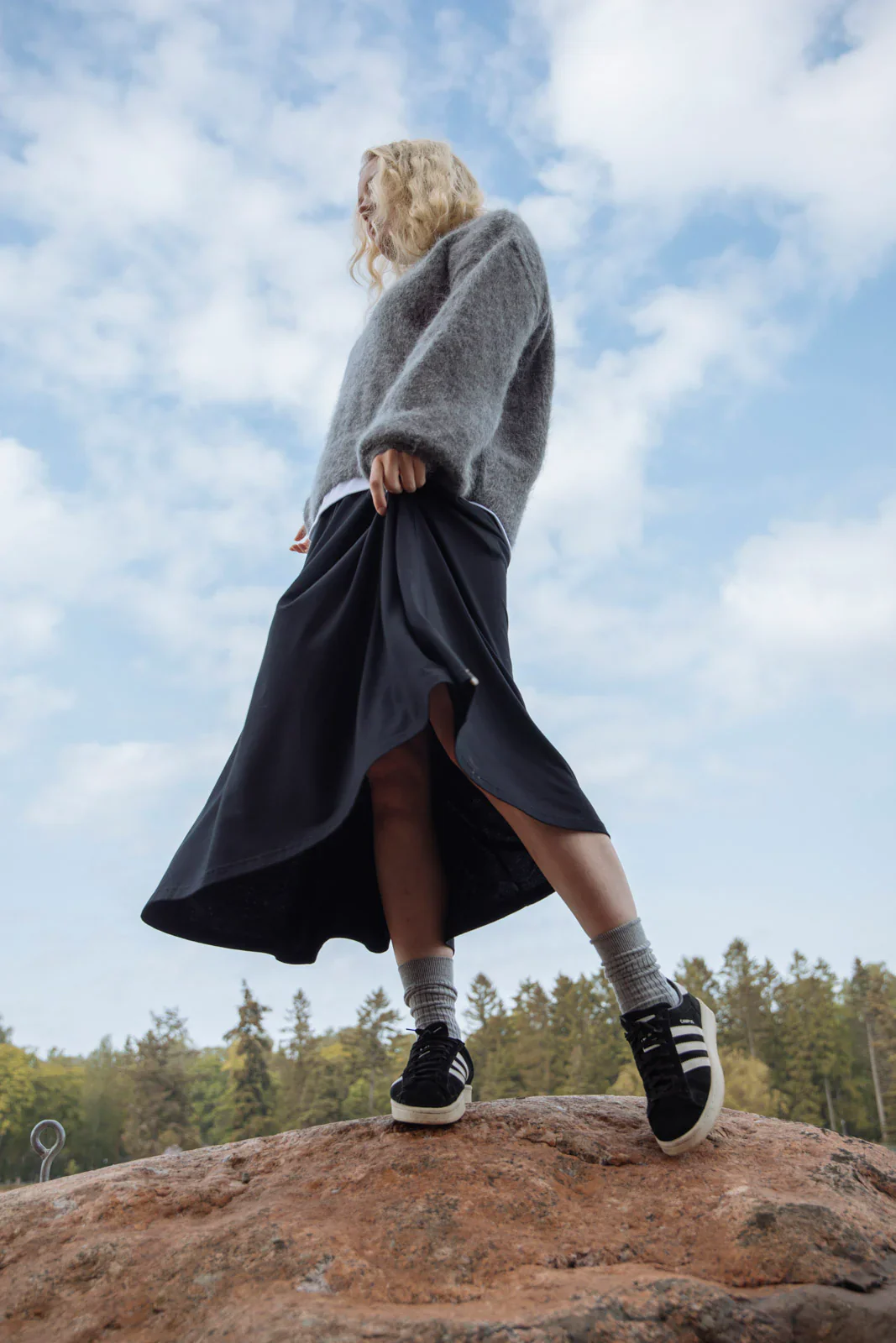 Soft Midi Skirt, Black - Image 5