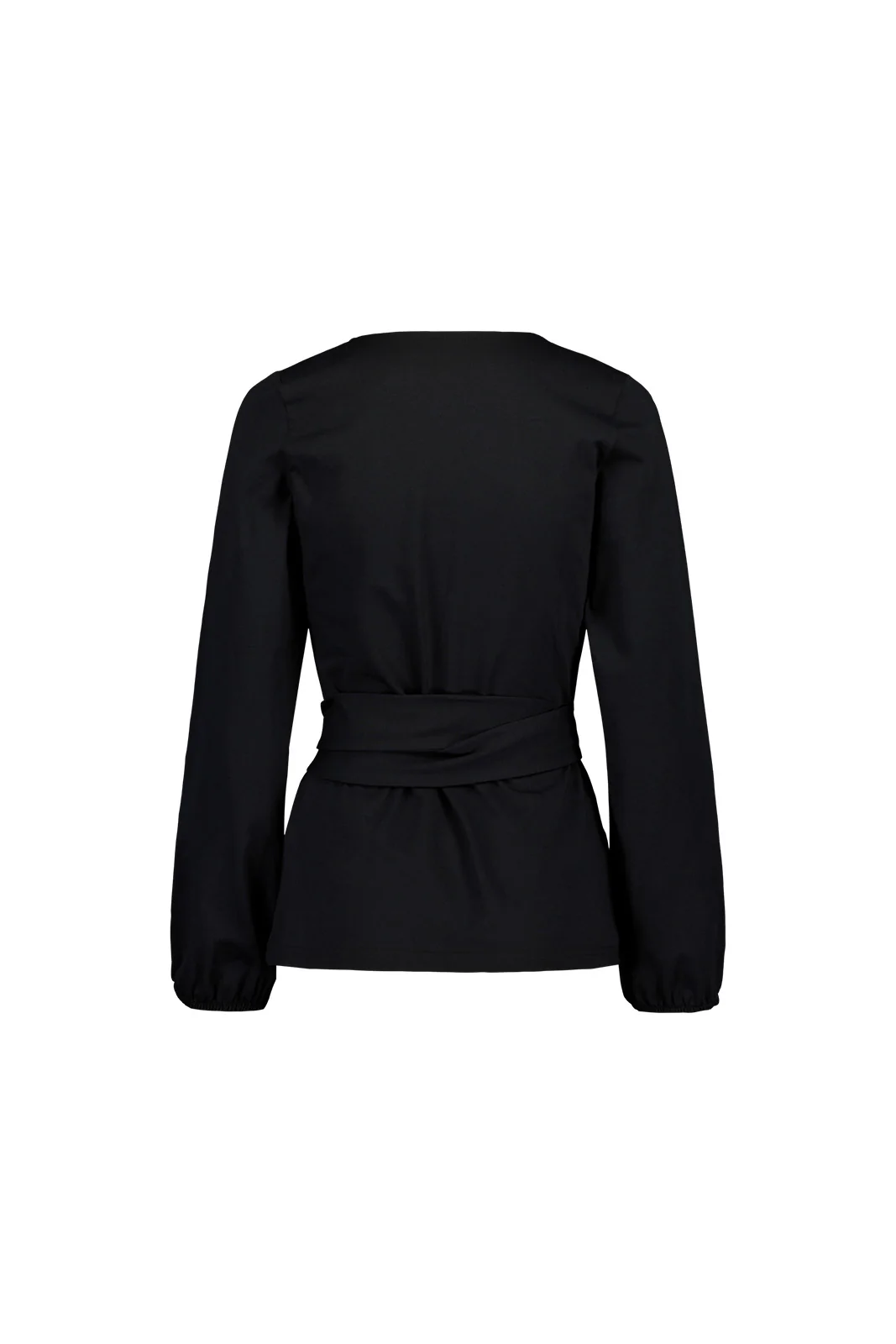 Soft Wrap Blouse, Black - Image 5