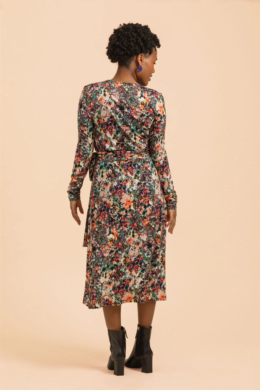 Soft Wrap Dress, Blooming Forest - Image 4
