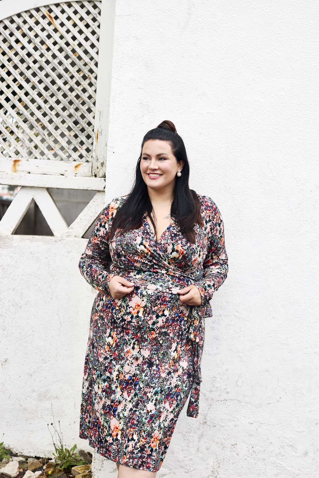 Soft Wrap Dress, Blooming Forest - Image 5