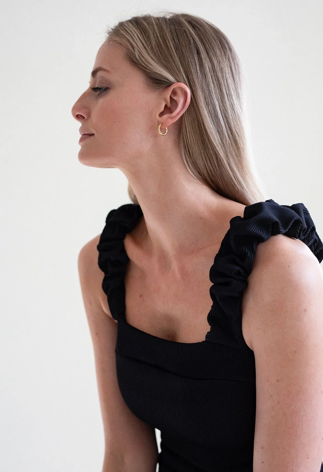 Swimsuit With Ruffles, Black - Image 3