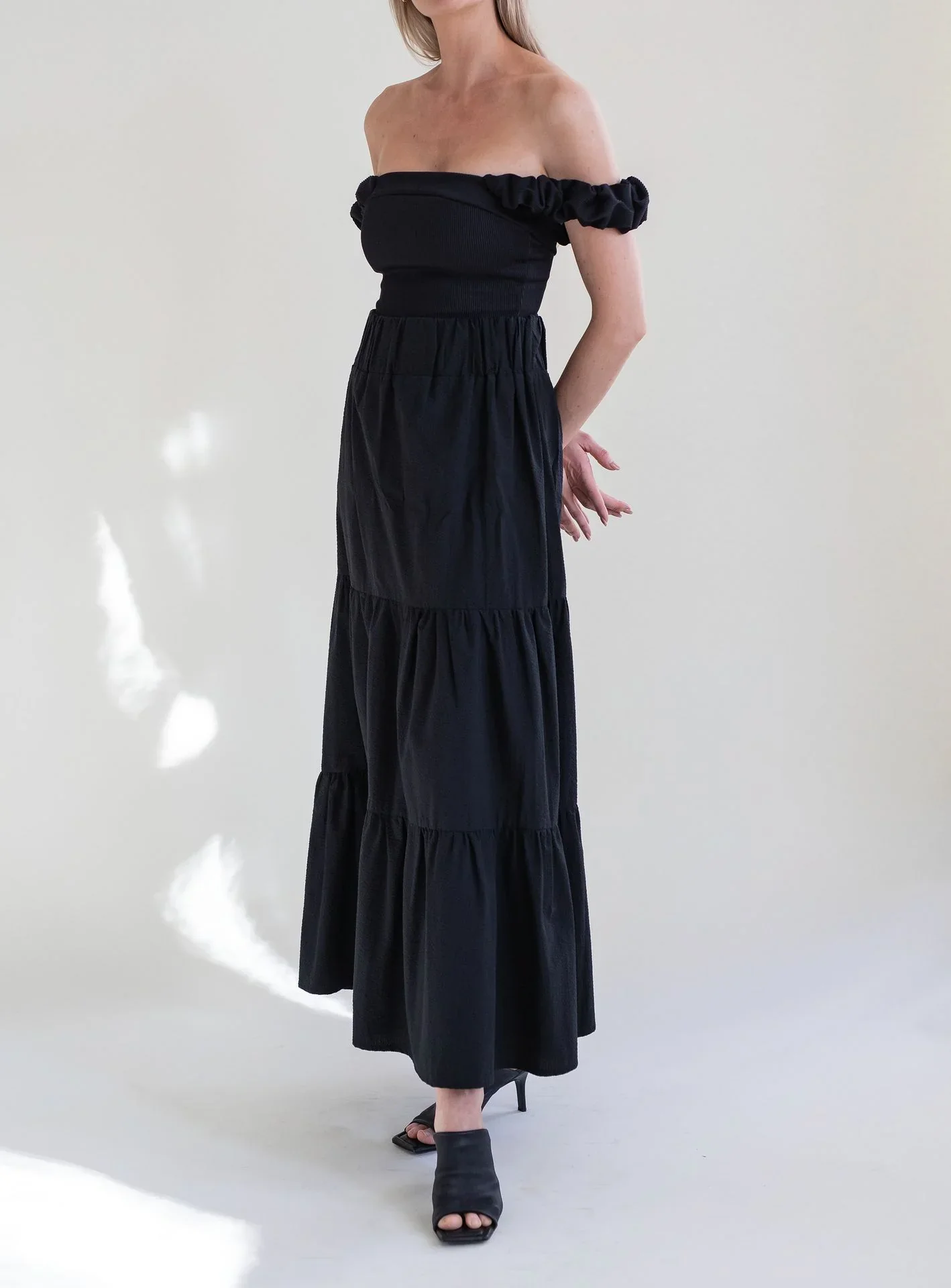 Swimsuit With Ruffles, Black - Image 4