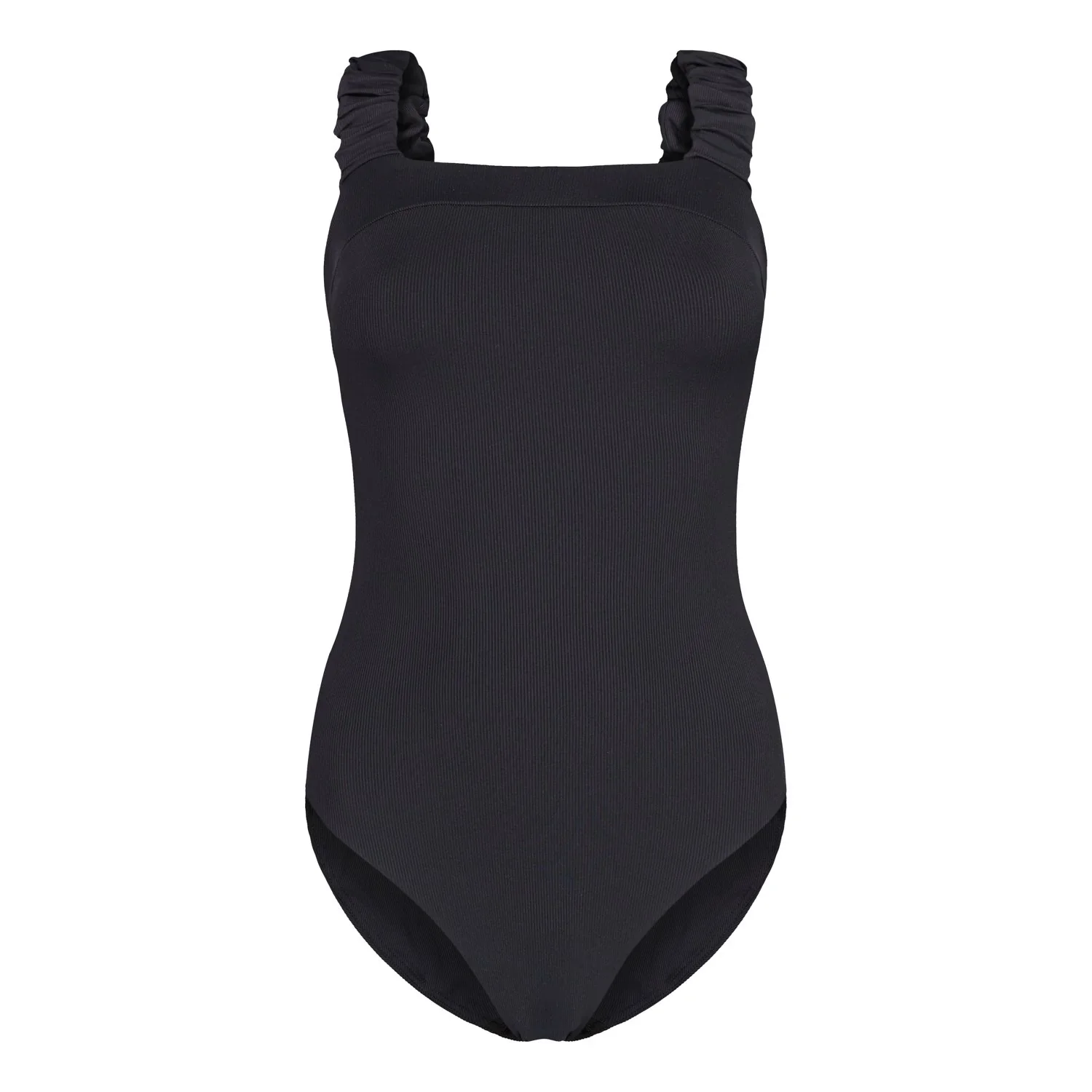 Swimsuit With Ruffles, Black - Image 8