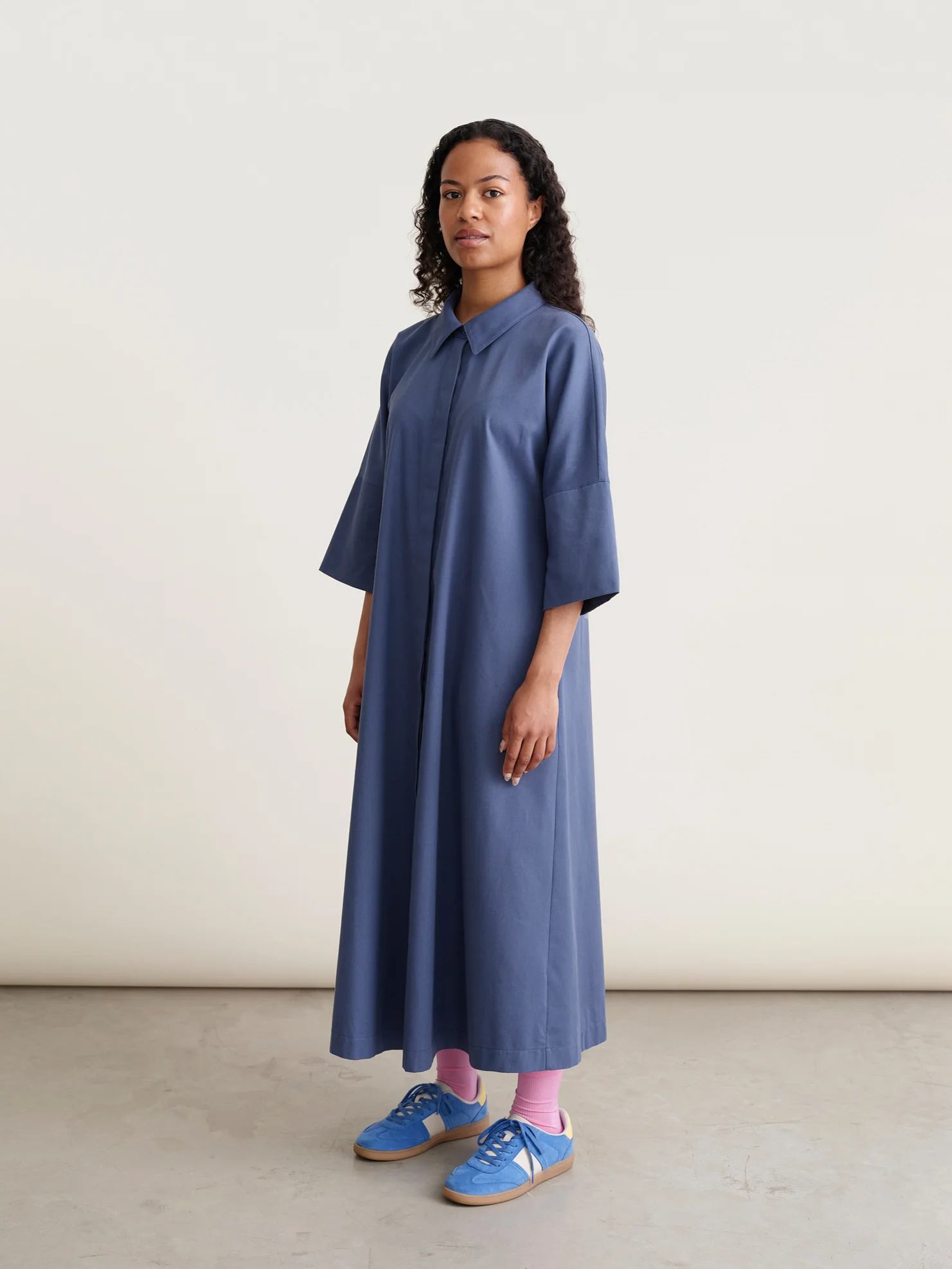 Twill Dress, Vintage Indigo - Image 7
