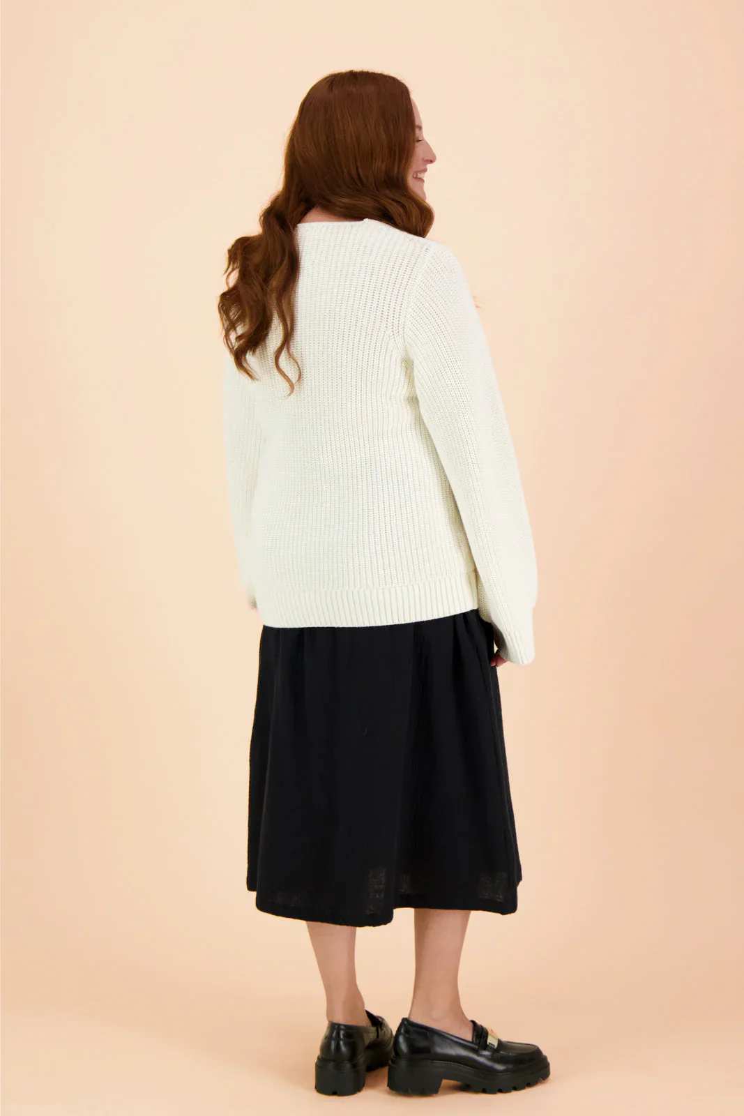 V-neck Jumper, Offwhite - Image 4
