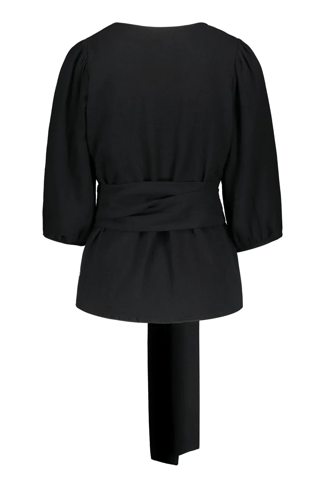 Wrap Blouse, Black - Image 8